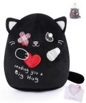 Get Well Soon Black Cat Plush Toy 9 Inch