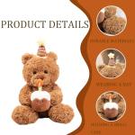 Happy Birthday Teddy Bear Plush Toy with Cake