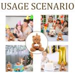 Happy Birthday Teddy Bear Plush Toy with Cake