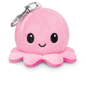 Happy Pink Octopus Plushie Charm Keychain