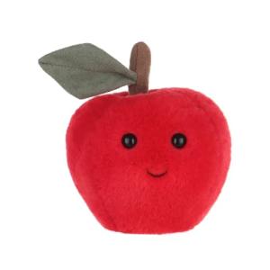 Soft Apricot Lamb and Apple Plush Toy for Kids