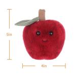 Apricot Lamb Plush Toy with Red Apple 5.1