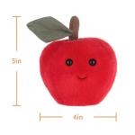 Soft Apricot Lamb and Apple Plush Toy for Kids