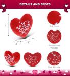 DolliBu Red Heart Plush Toy - Cute 4 Inch