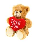 Mocha Heart Plush Bear Toy for All Ages