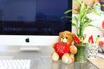 Mocha Heart Plush Bear Toy for All Ages
