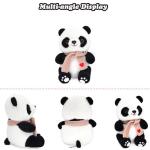Adorable 9.8'' Panda Plush Toy with Heart Scarf