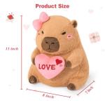 Ditucu Love Capybara Plush with Heart - 11 Inch