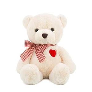 Cute 15” White Teddy Bear with Heart