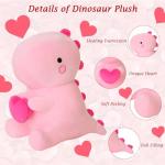 Soft Pink Dinosaur Plush Toy with Heart