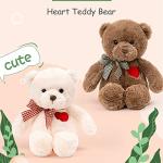 Cute 15” White Teddy Bear with Heart