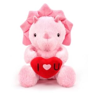 Pink Dinosaur Plush Toy for Valentine's Day