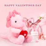 Pink Dinosaur Plush Toy for Valentine's Day
