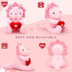 Pink Dinosaur Plush Toy for Valentine's Day