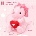 Pink Dinosaur Plush Toy for Valentine's Day