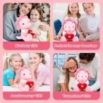 Pink Dinosaur Plush Toy for Valentine's Day