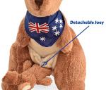 Soft Plush Kangaroo with Scarf and Removable Joey