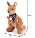 Soft Plush Kangaroo with Scarf and Removable Joey