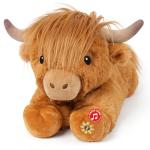 14-Inch Highland Cow Plush Toy with Moo Sound