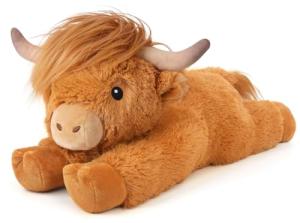 Microwavable Fluffy Highland Cow Plush Toy