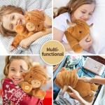 14-Inch Highland Cow Plush Toy with Moo Sound