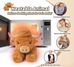 Microwavable Fluffy Highland Cow Plush Toy