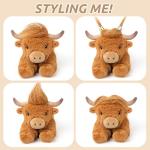 Microwavable Fluffy Highland Cow Plush Toy