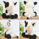 Cuddly Purple Cow Plush Toy and Keychain Set