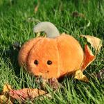 Apricot Lamb Pumpkin Plush Toy - 4.5 Inches
