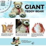 Giant 5-Foot Soft Teddy Bear with Red Ribbon
