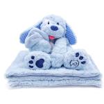 Blu-Boo Dog Blanket Buddy Plush Toy for Kids