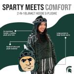 Wearable Cozy Blanket Hoodie Michigan State Spartan