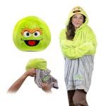 Oscar the Grouch Wearable Plush Hoodie Blanket