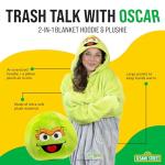 Oscar the Grouch Wearable Plush Hoodie Blanket