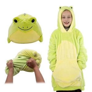 Frog Oversized Blanket Hoodie with Pocket