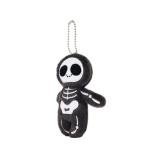 Halloween Black Skull Plushie - 4-inch Stuffed Toy