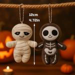 Halloween Black Skull Plushie - 4-inch Stuffed Toy