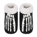 Cozy Green Skeleton Bone Fleece Slippers