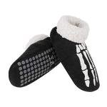 Cozy Green Skeleton Bone Fleece Slippers