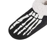 Cozy Green Skeleton Bone Fleece Slippers