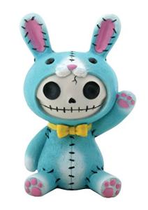 Furrybones Blue Bun Bun Skeleton Plush Toy