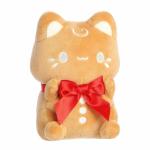Festive Peach Gingerbread Meowchi Stuffed Animal