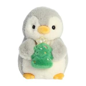 Festive Pompom Penguin Stuffed Animal - 8 Inches