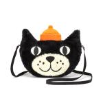 Jellycat Jack Cat Plush Crossbody Bag, 9 inches