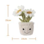 Kawaii Apricot Lamb Plush with Green Pot