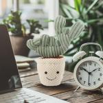 Apricot Lamb Plush Cactus Toy for Kids