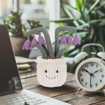 Kawaii Plush Apricot Lamb Flower Pot Toy