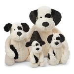 Bashful Black and Cream Puppy Plush Toy 7