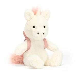 Jellycat Unicorn Backpack Plush Toy - 8.5
