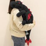 Cute 37" Black Dragon Plush Toy Pillow